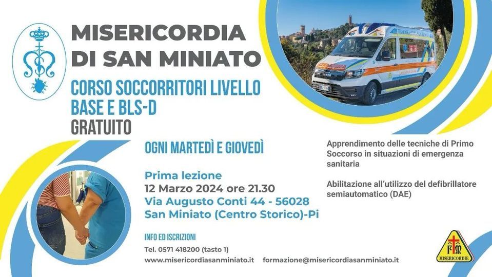 Corso soccorritori di livello base BLS-D