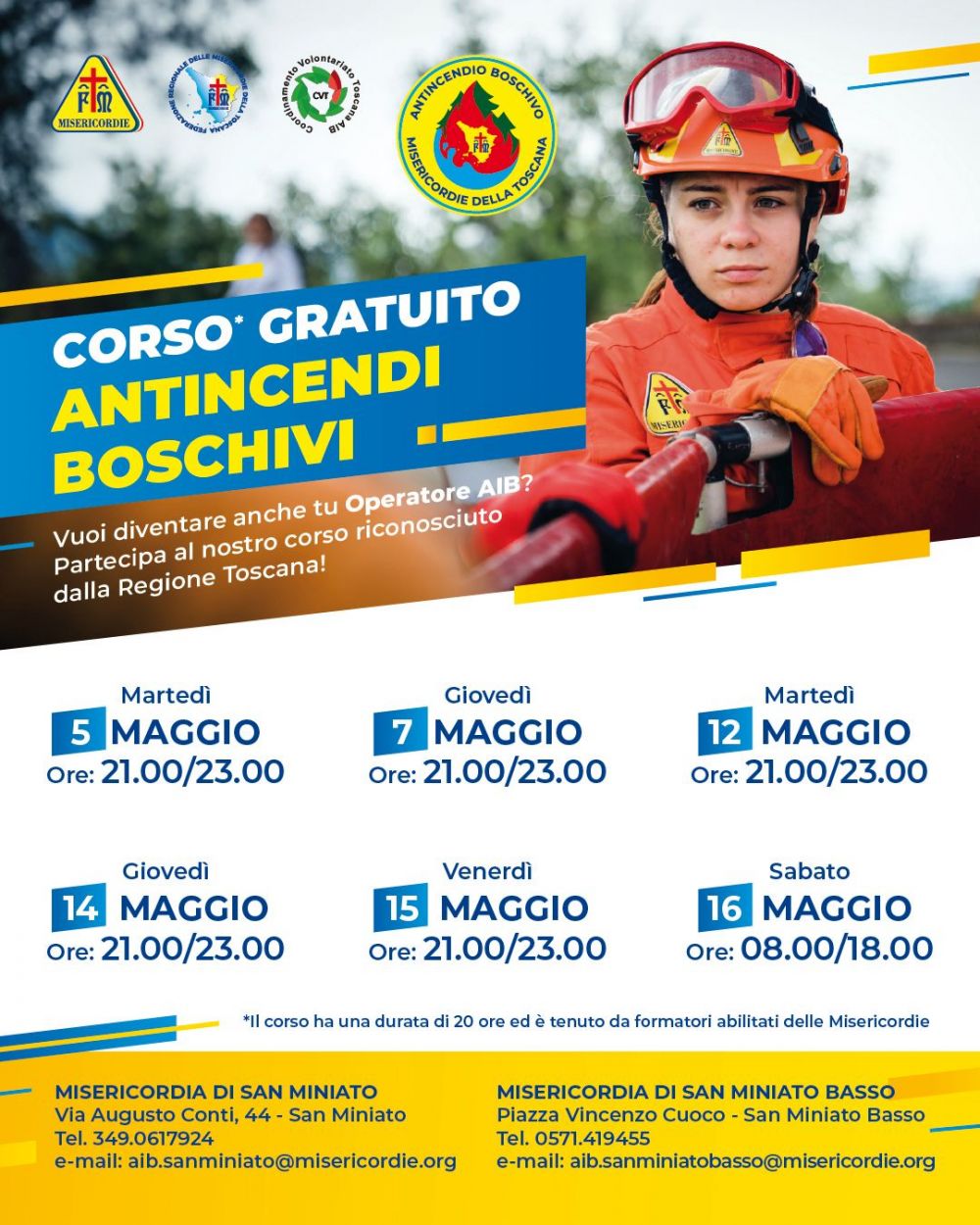 Le date del corso per diventare volontario antincendio